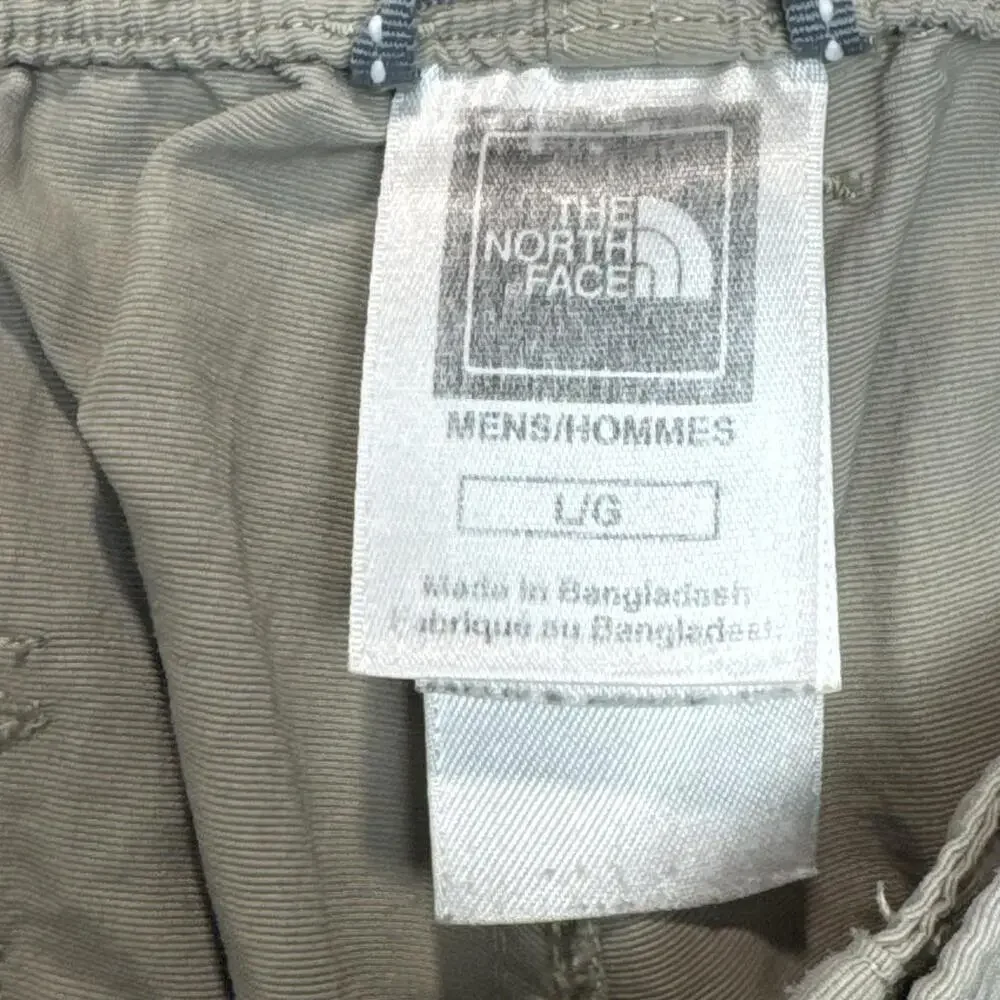 The North Face Pants Mens Large Beige Convertible Cargo Nylon Belted Hiking